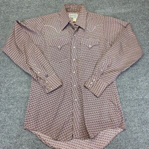 Vtg Rockmount Ranchwear Pearl Snap Shirt Mens Medium Western